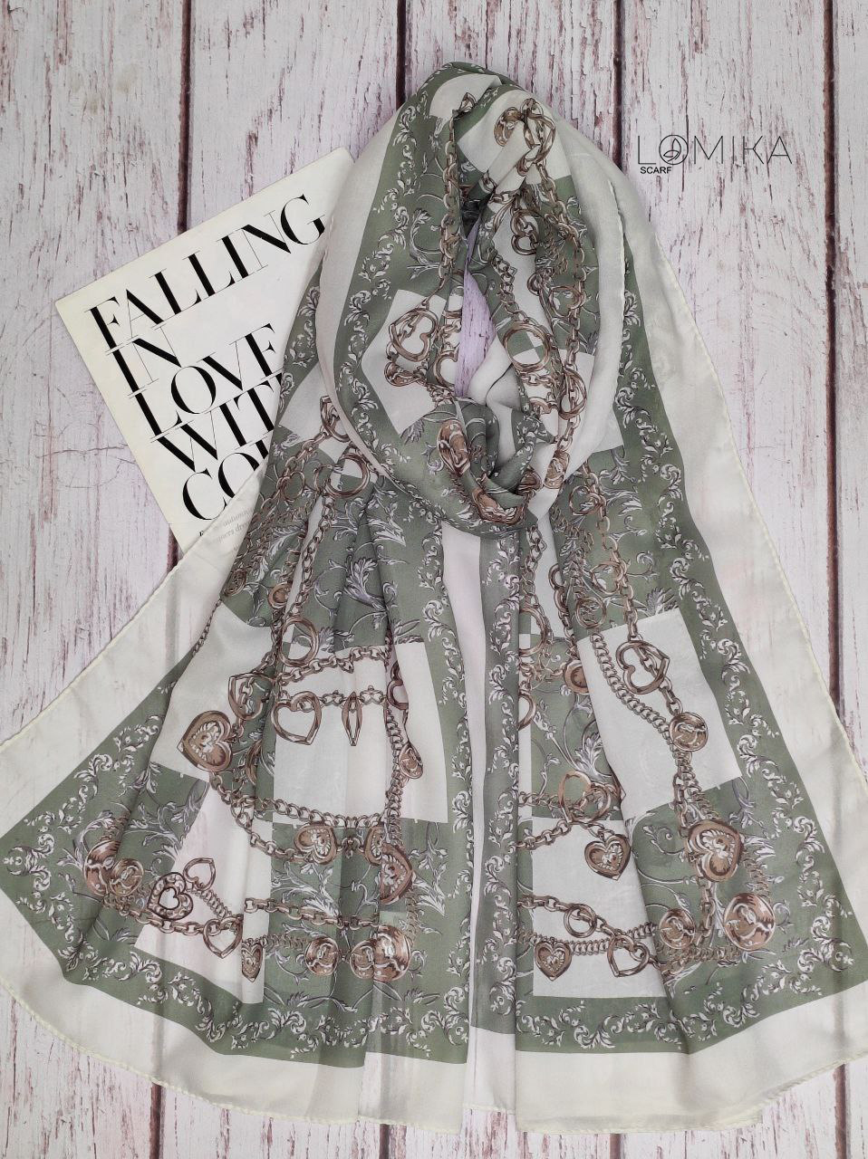 شال حریر طرحدار بسته6رنگی کد sh33 (عمده)