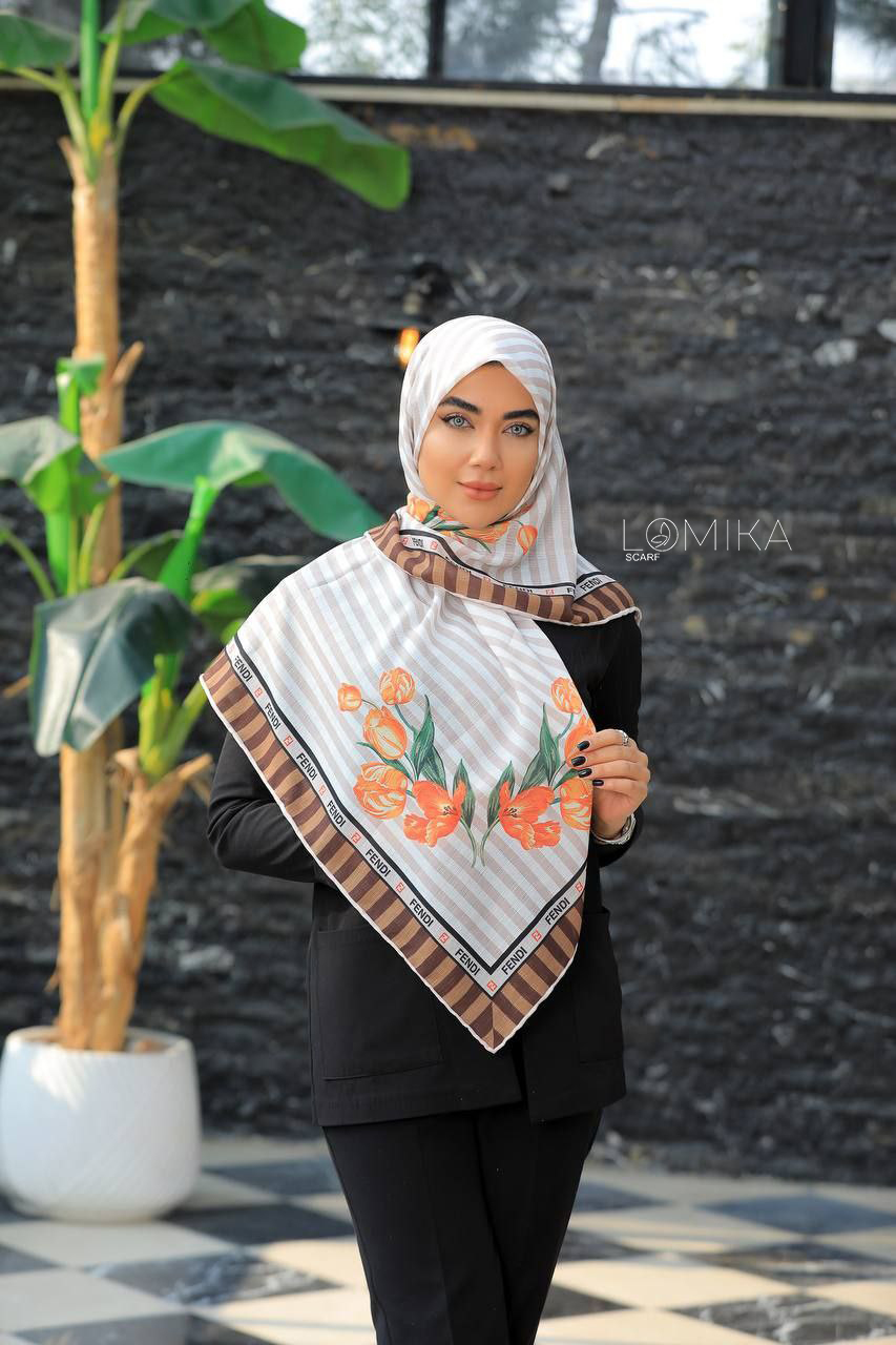 روسری نخی طرحدار سری انتخابی کدr43 (عمده)