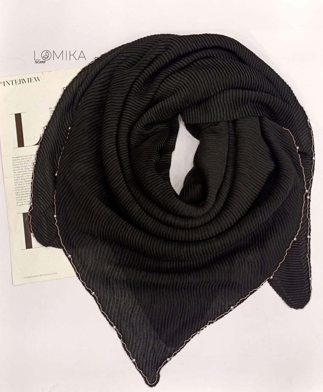 روسری پلیسه زنجیری سری انتخابی کد rp2 (عمده)