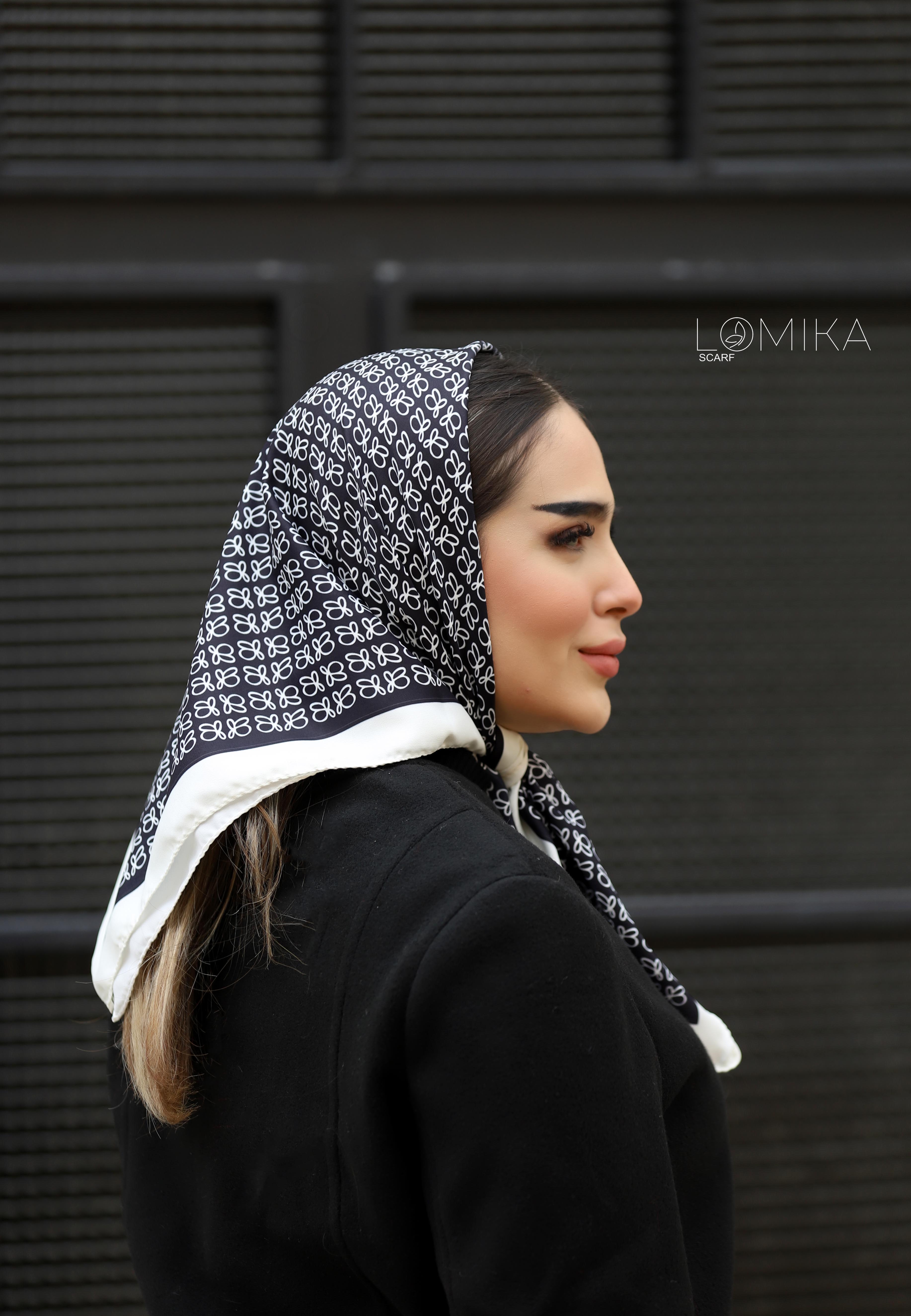 مینی اسکارف ابریشم توییل بسته10طرحی mp11 (عمده)