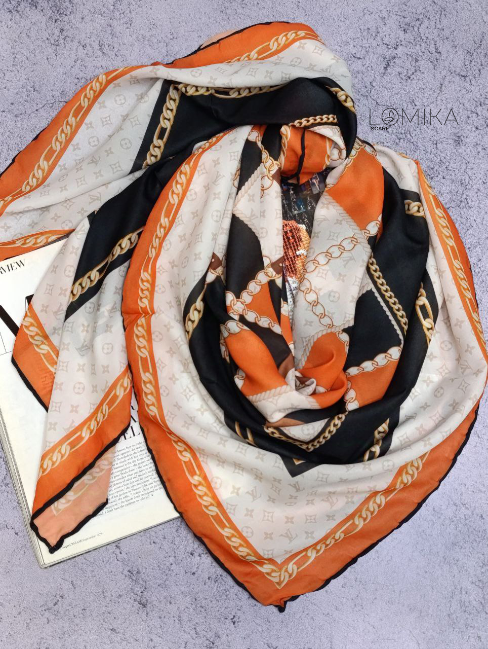 روسری حریر دستدوز بسته3رنگی کد r65 (عمده)