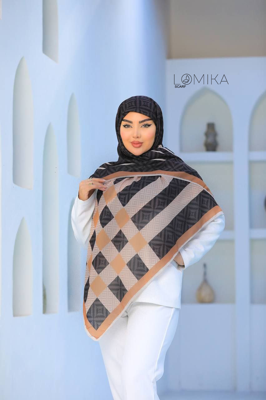روسری حریر دستدوز بسته4طرحی کد r66 (عمده)