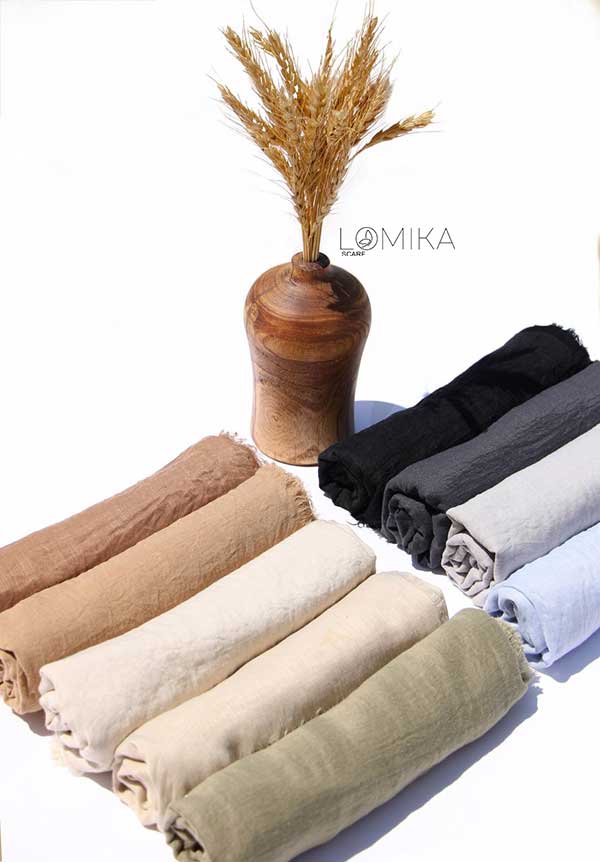 شال کتان دورریش بسته10رنگی کد sa23 (عمده)
