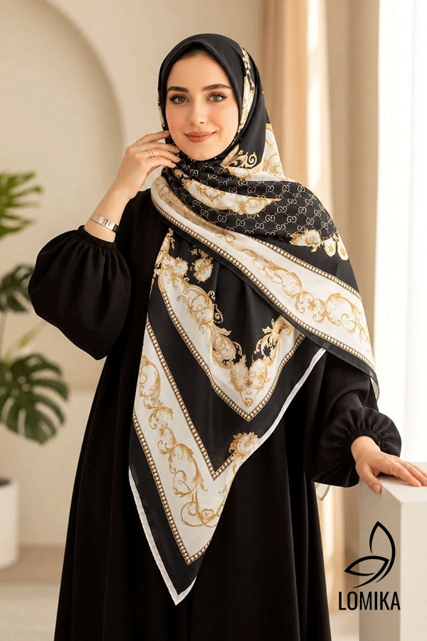روسری حریر دستدوز بسته6رنگی کد r191 (عمده)