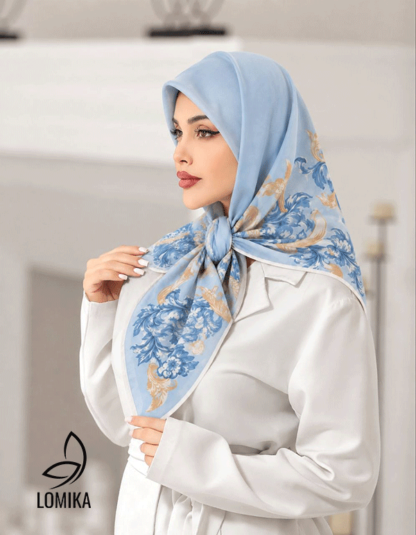 روسری حریر دستدوز بسته4رنگی کد r193 (عمده)