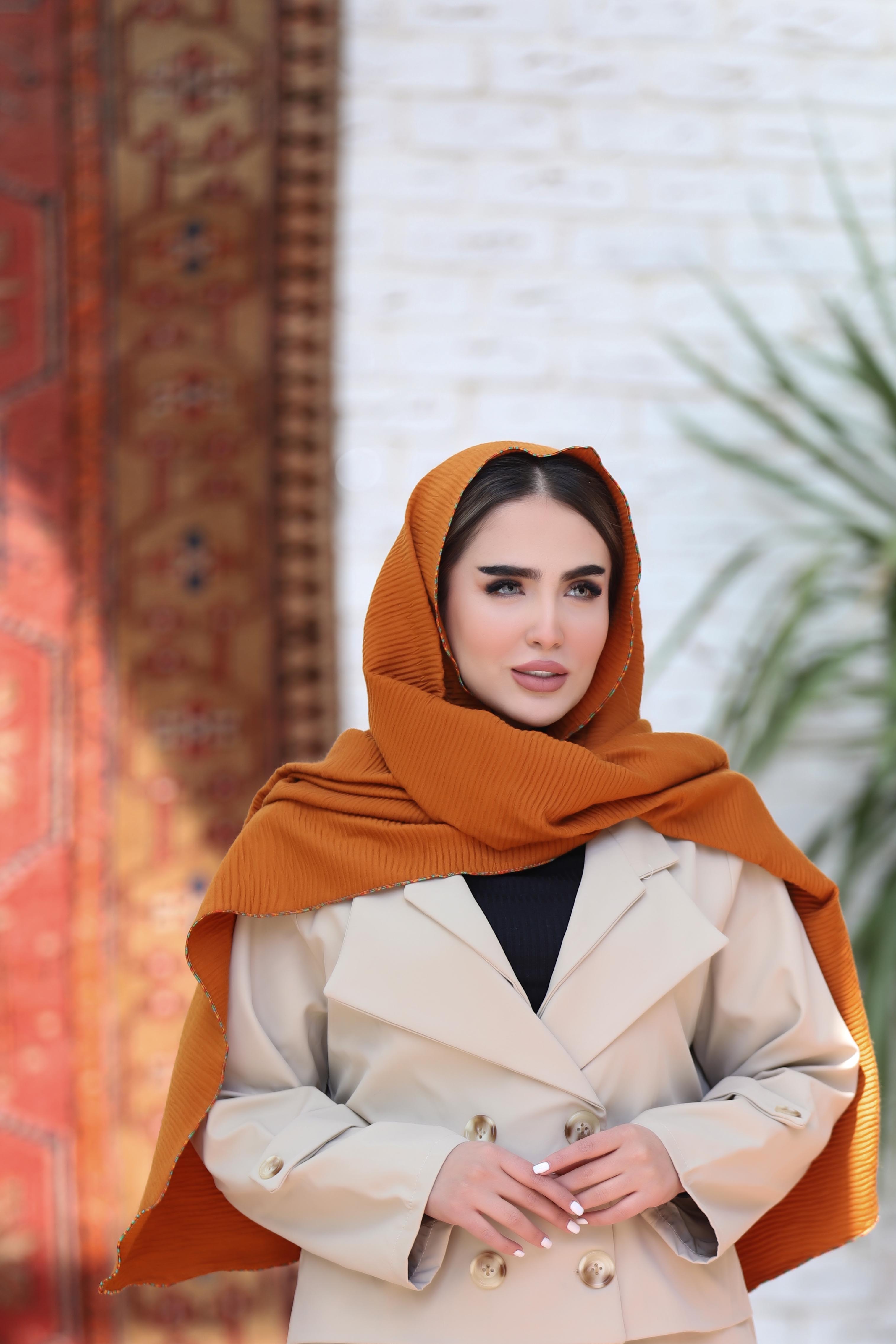 شال پلیسه موهر نوارهندی وارداتی بسته20رنگی کد ps16 (عمده)
