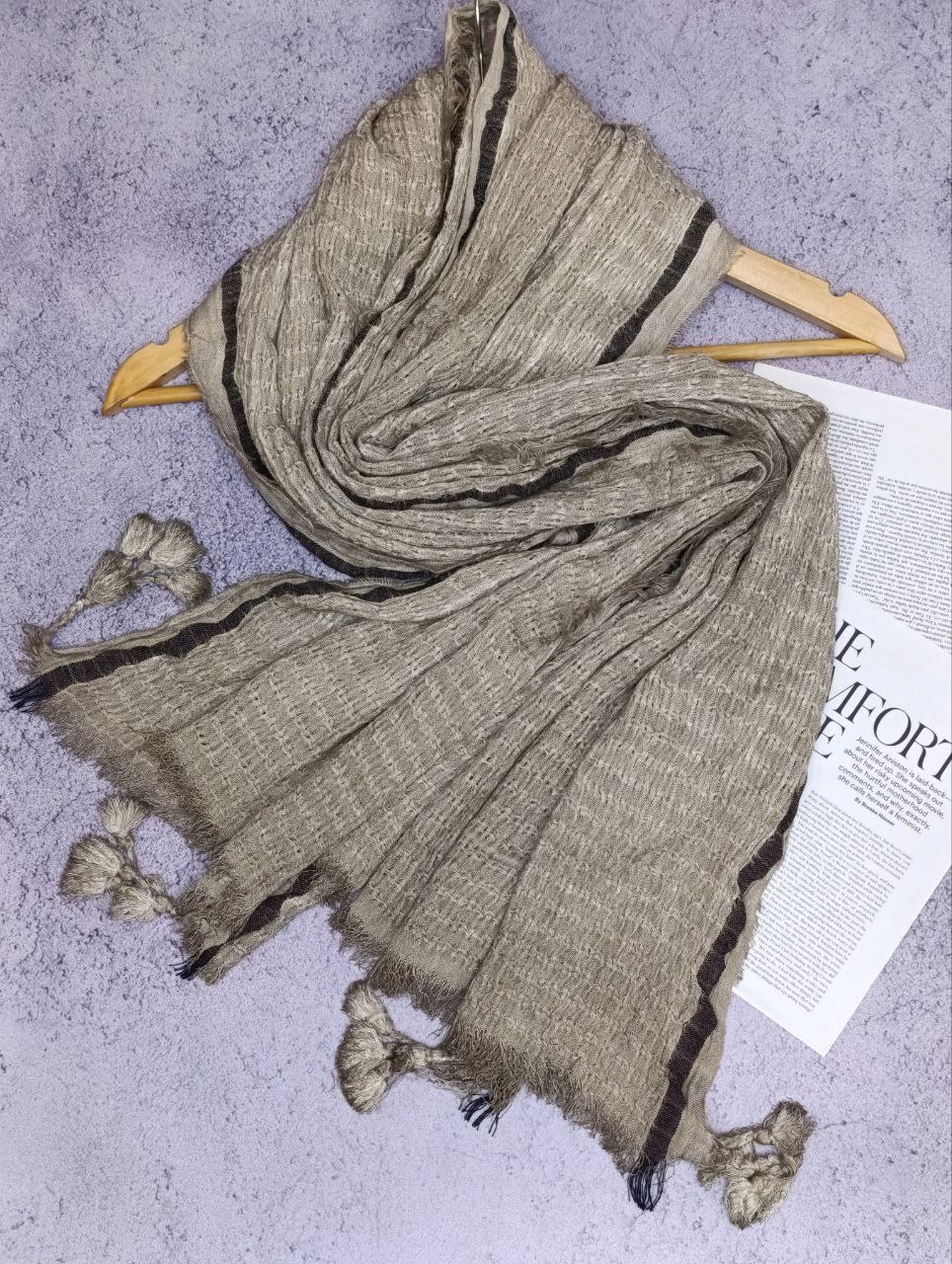 شال گره ای چهارفصل وارداتی بسته5رنگی کد sa8 (عمده)
