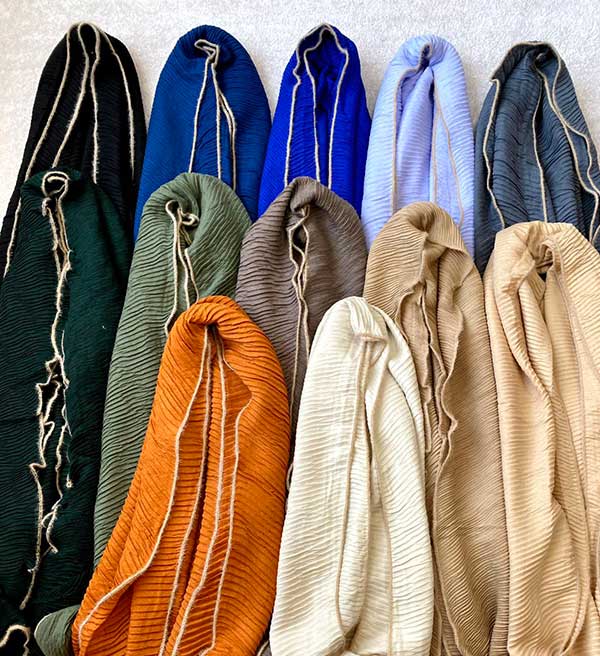 شال پلیسه پاییزه ژوور بسته12رنگی کد ps22 (عمده)
