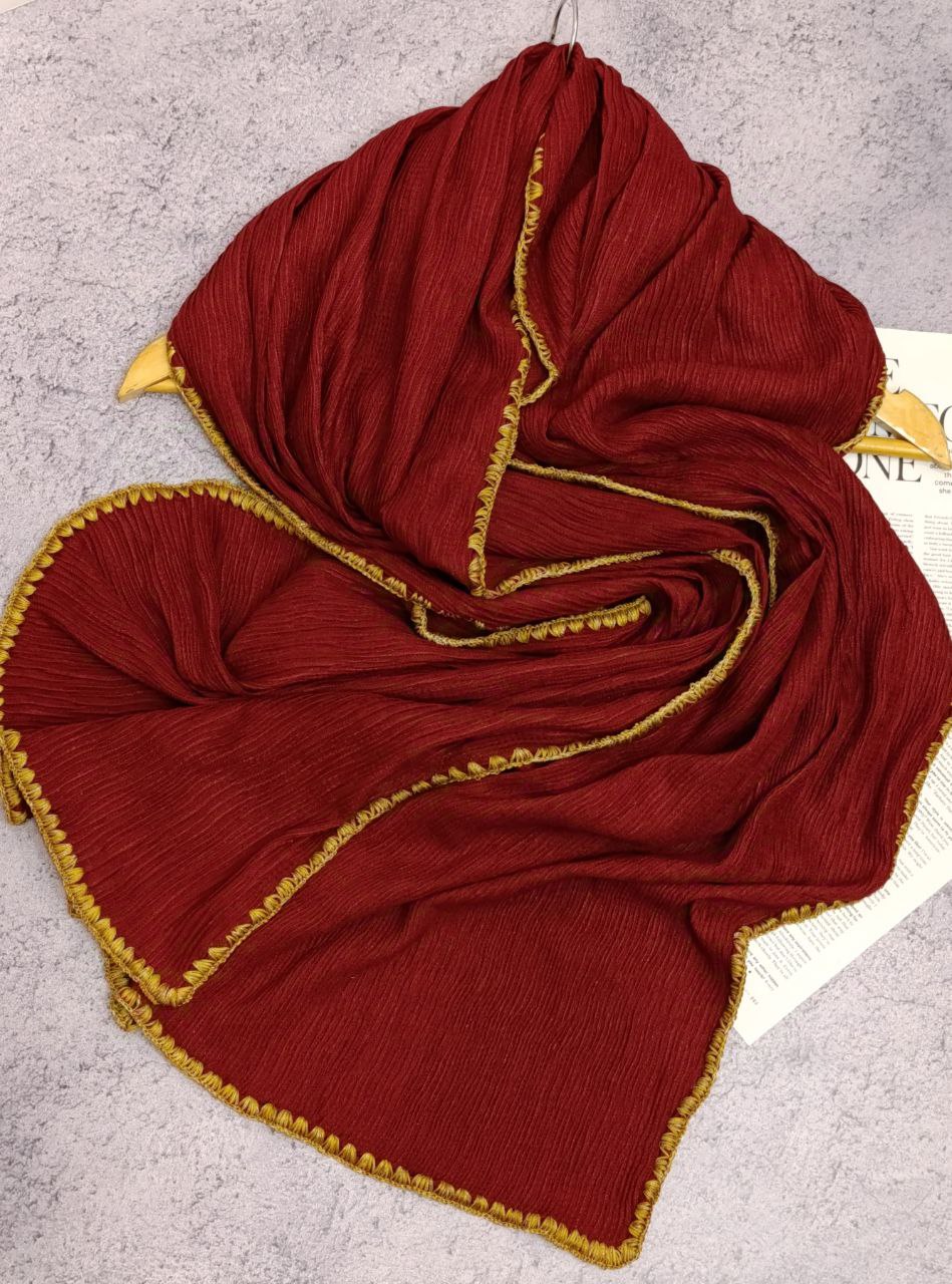 شال پلیسه خرجکار تمام لمه بسته5طرحی کد ps28 (عمده)
