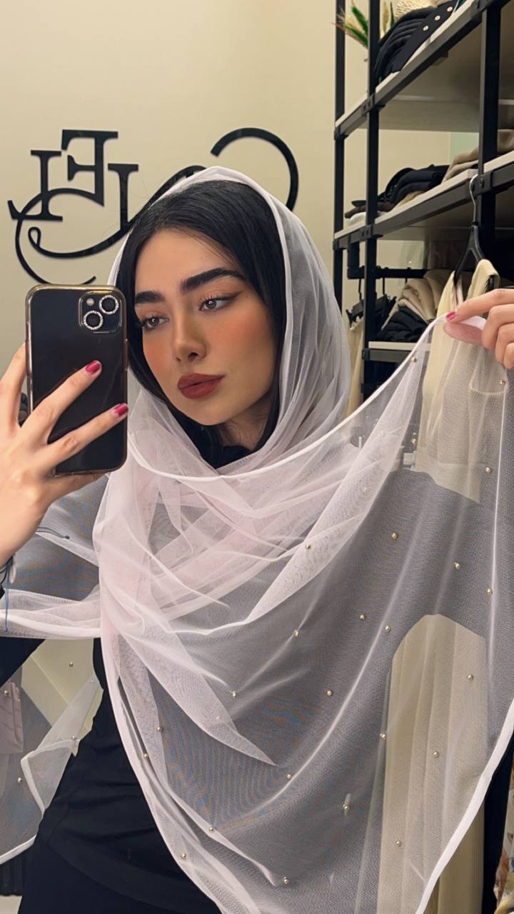 شال توری مروارید بسته12رنگی کد sm26 (عمده)
