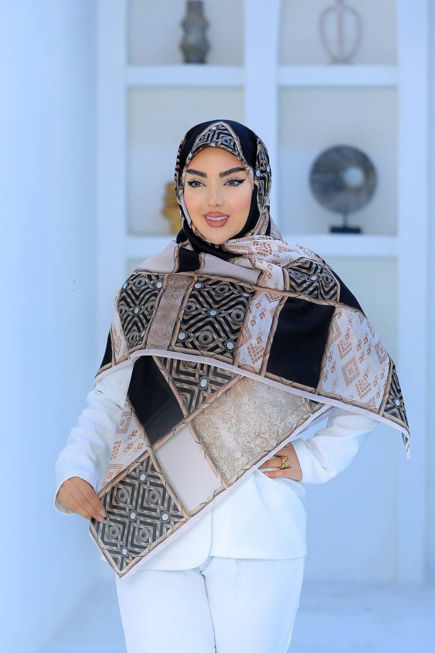 روسری حریر دستدوز بسته4طرحی کد r66 (عمده)
