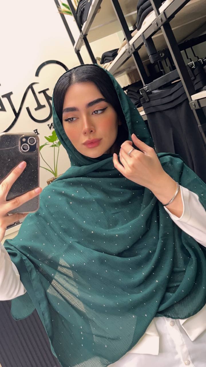 شال درختی نگینی بسته8رنگی کد sm41 (عمده)
