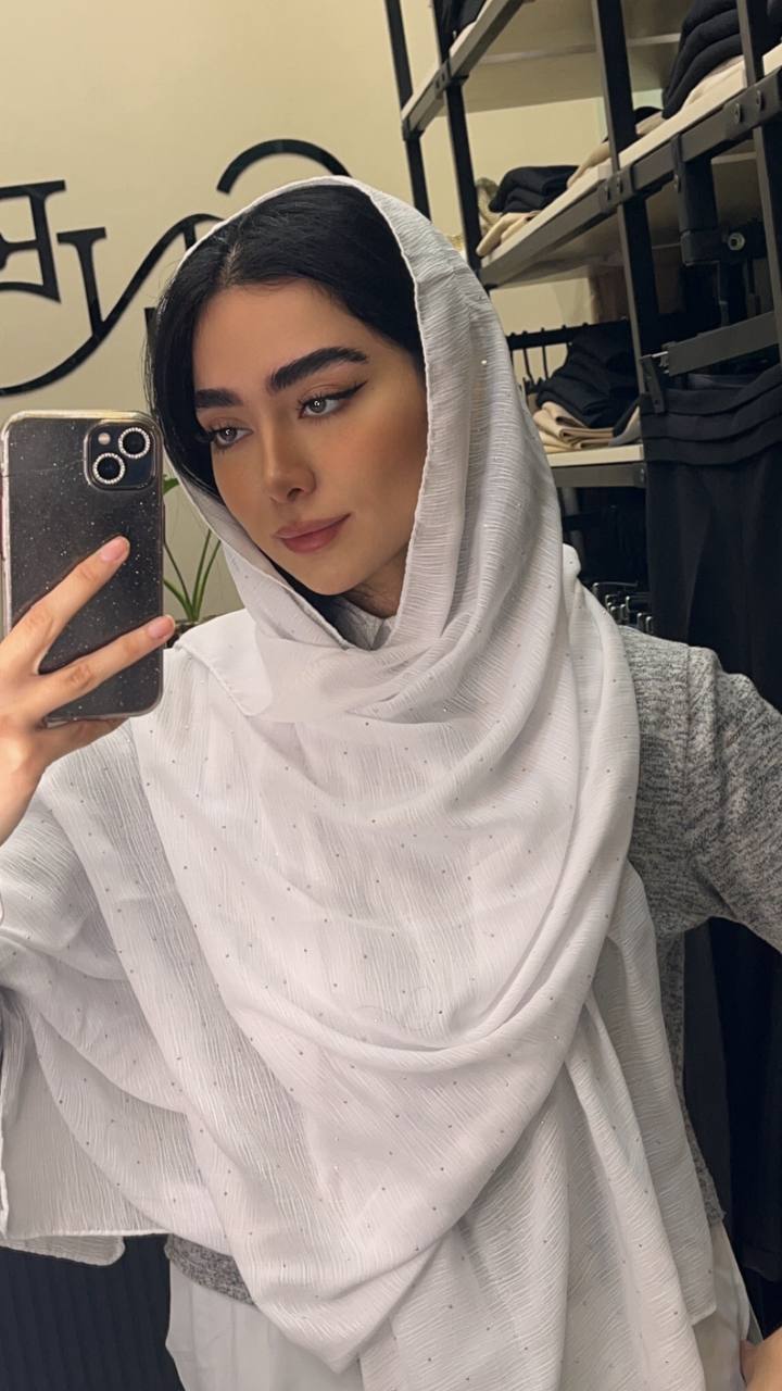 شال درختی نگینی بسته8رنگی کد sm41 (عمده)
