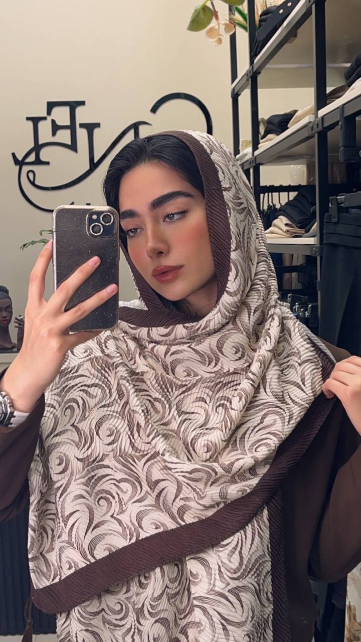 شال پلیسه پک موکا رنگ سال بسته8طرحی کد sp42 (عمده)
