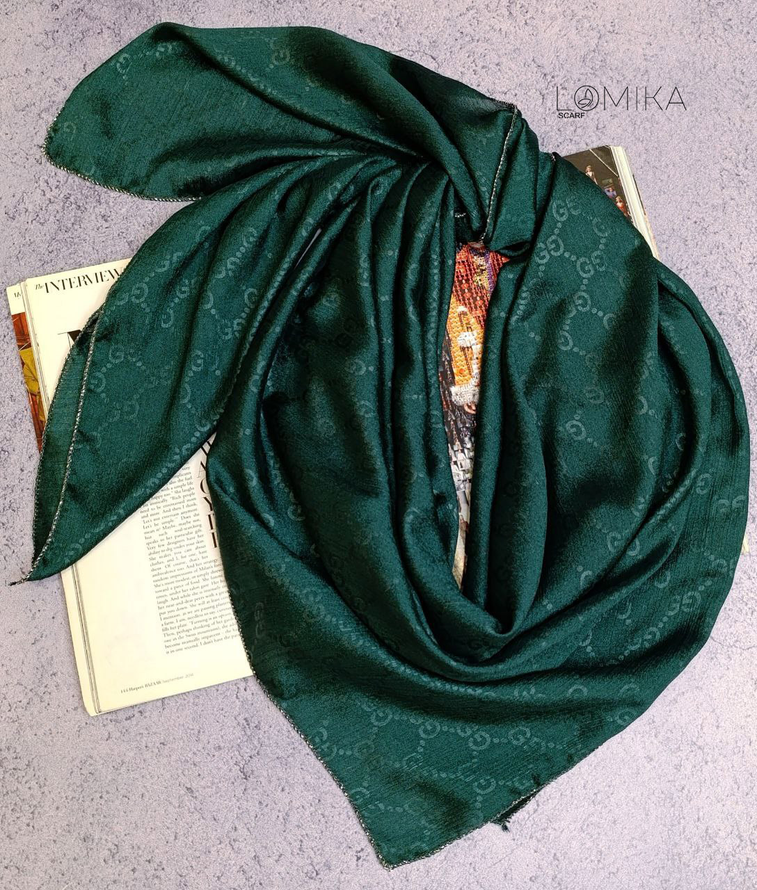 روسری کریستال داغی گوچی بسته12رنگی کد rm16 (عمده)
