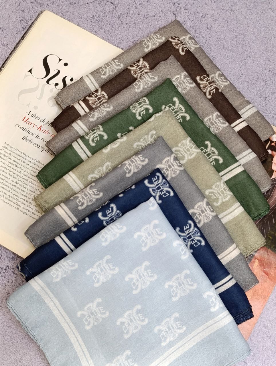 مینی اسکارف سلین بسته8رنگی کدmt34 (عمده)
