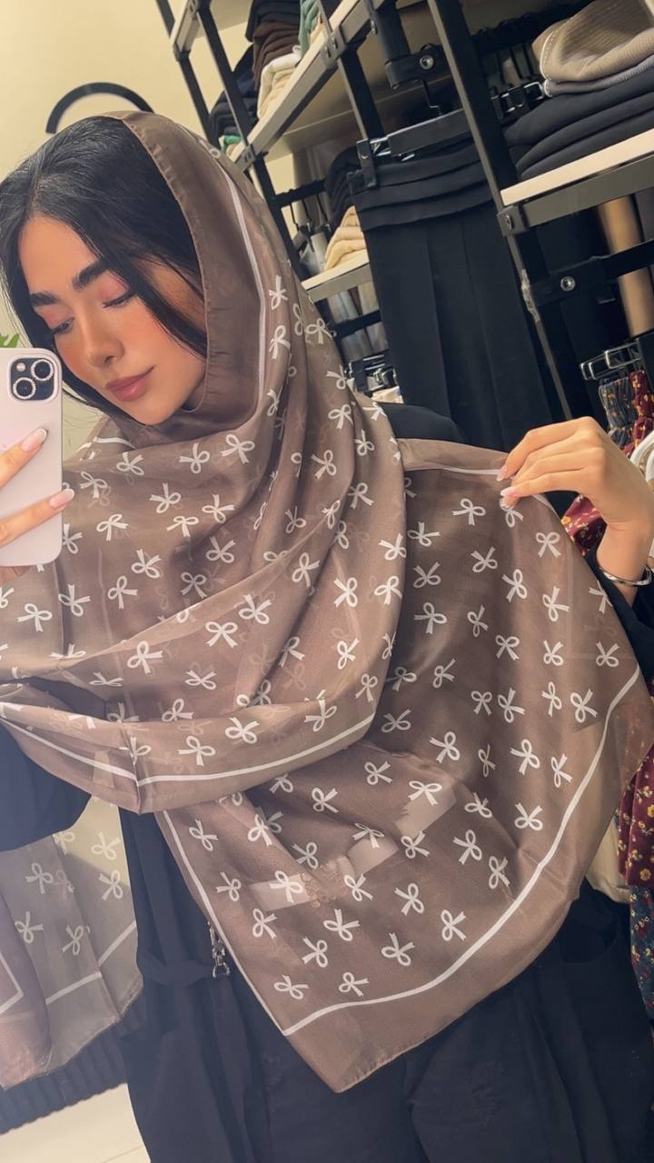 شال حریرچاپی پاپیون بسته10رنگی کد sh62 (عمده)
