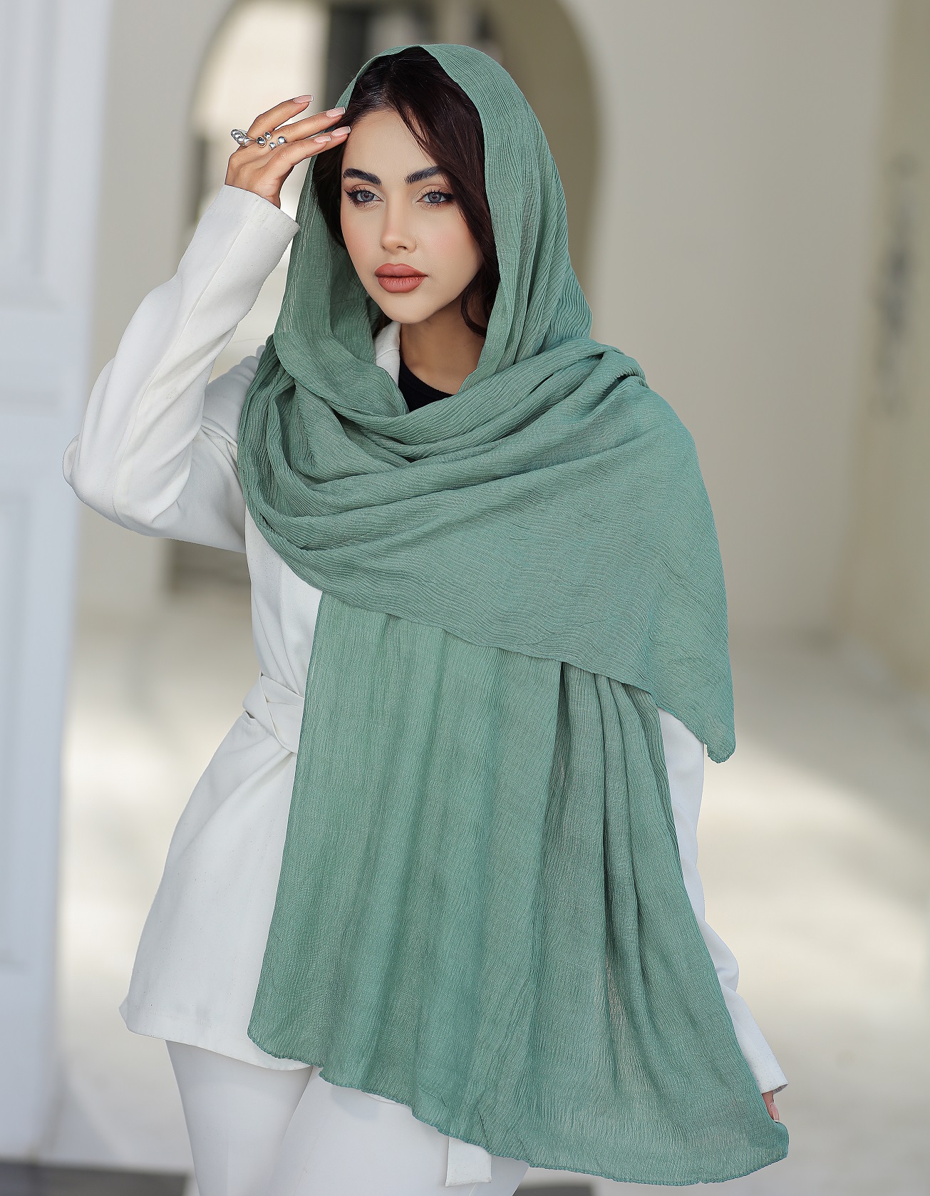 شال پلیسه سنگشور بسته17رنگی کد sp54 (عمده)
