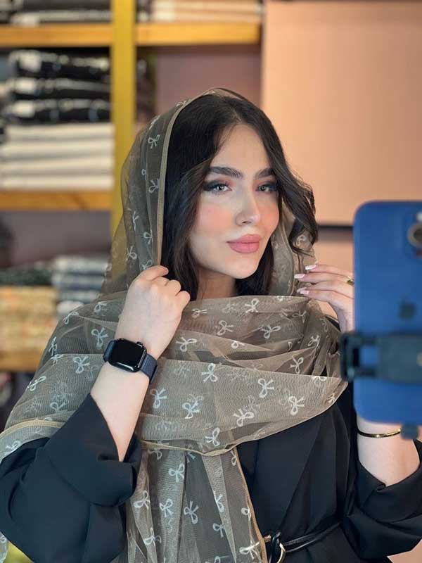 شال توری پاپیون بسته6رنگی کد sh70 (عمده)
