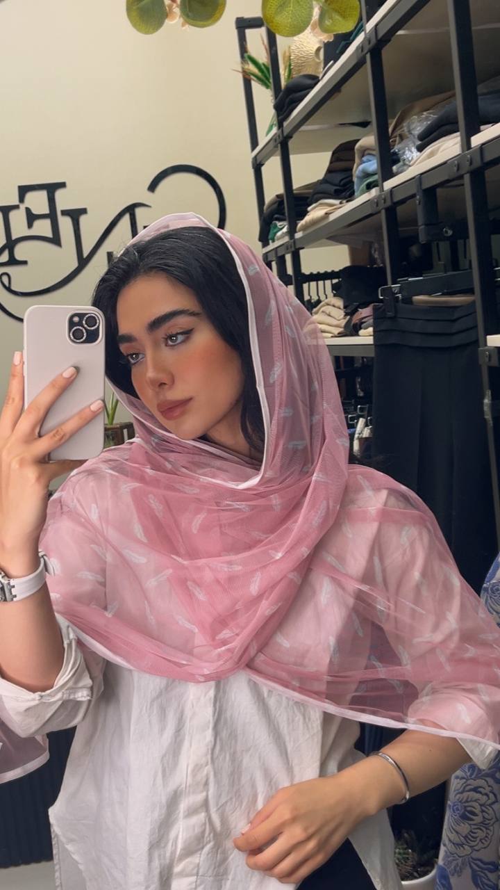 شال توری پک صورتی بسته6طرحی کد sh72 (عمده)
