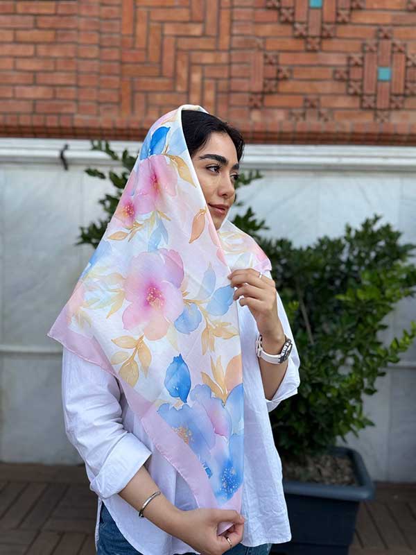 روسری نخی ابرنگی پک صورتی بسته8طرحی کد r98 (عمده)
