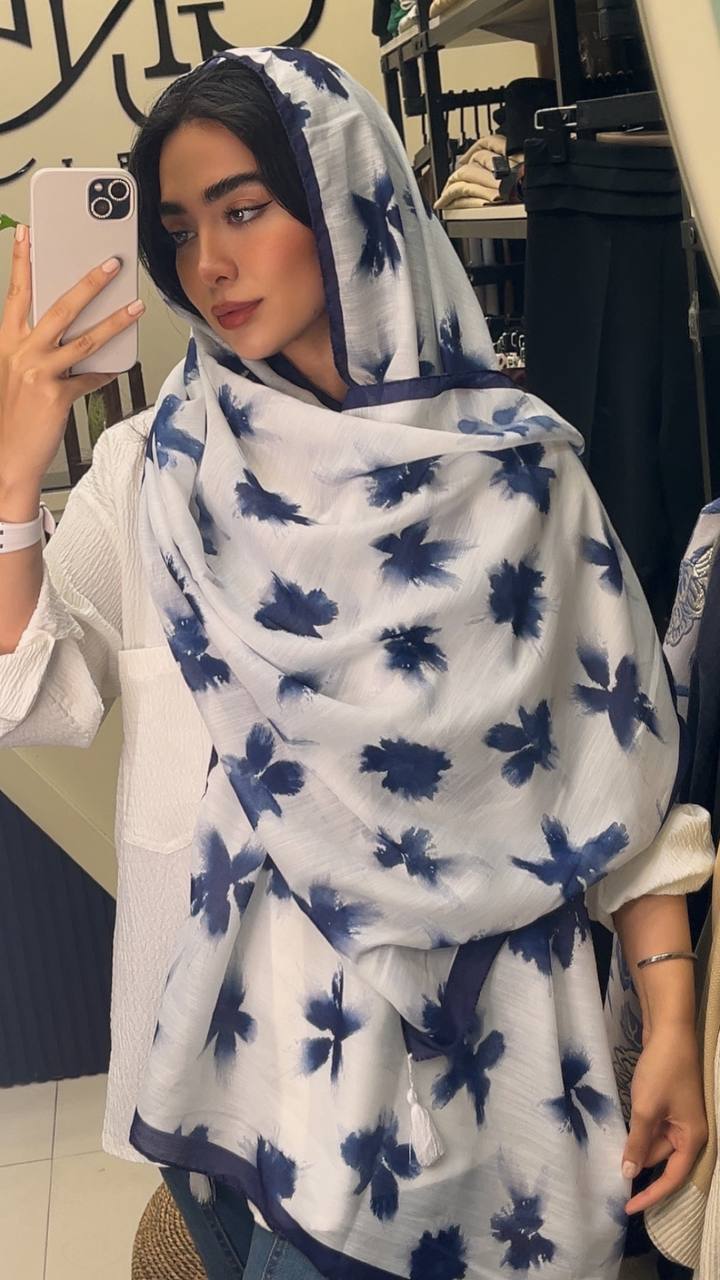 شال چاپی ابرنگی پک سورمه ای بسته8طرحی کد sh74 (عمده)
