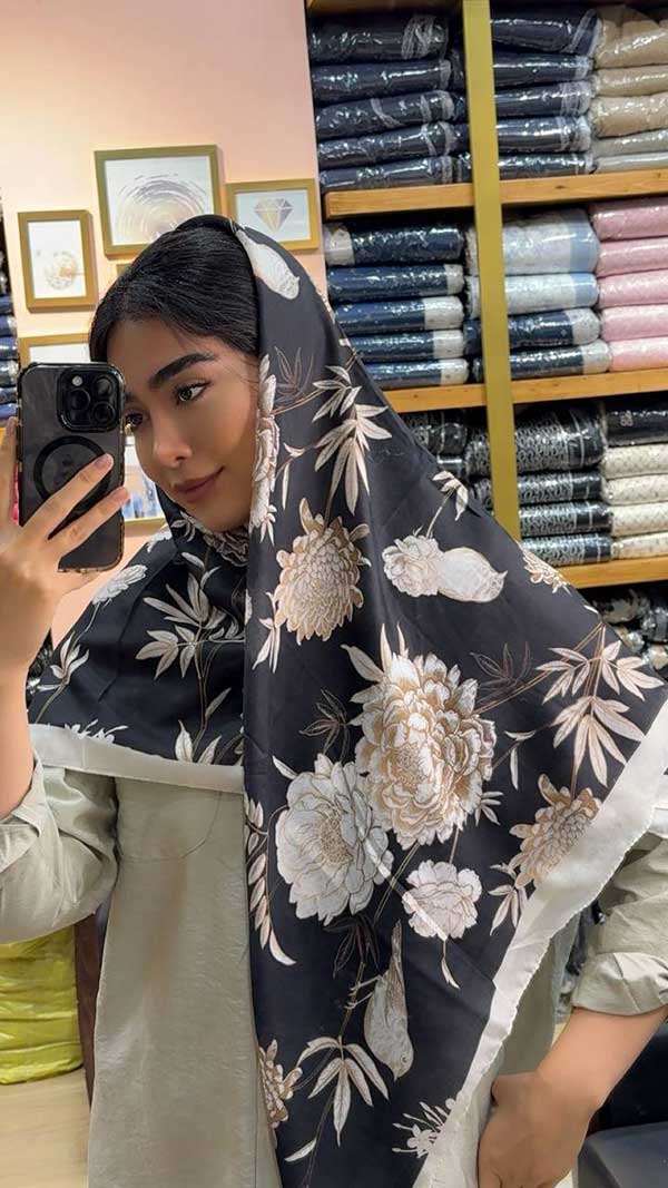 روسری طرحدار بسته8رنگی کد r101 (عمده)
