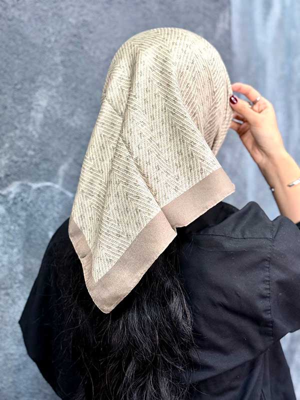مینی اسکارف پک کرم بسته10طرحی کد mt71 (عمده)
