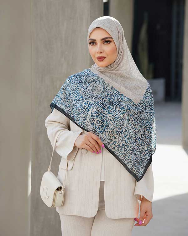 روسری گارزا بسته10رنگی کد r115 (عمده
