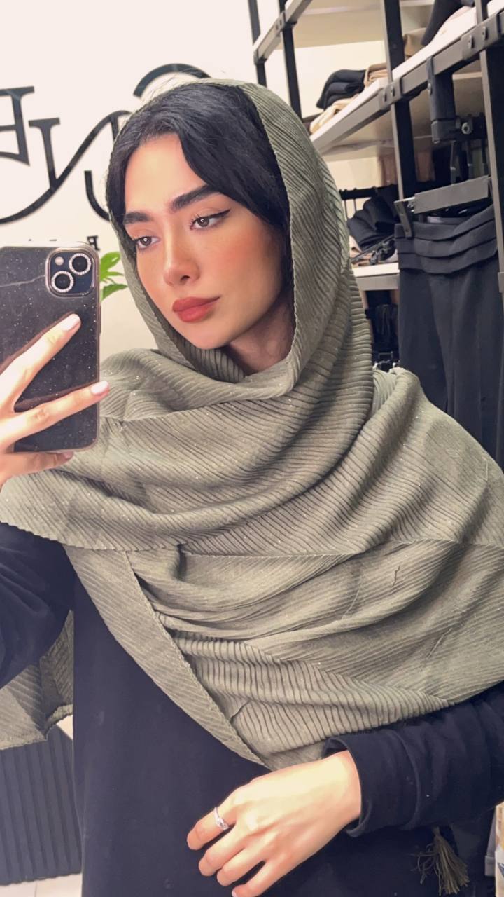 شال پلیسه اکلیلی بسته20رنگی کد sp10 (عمده)
