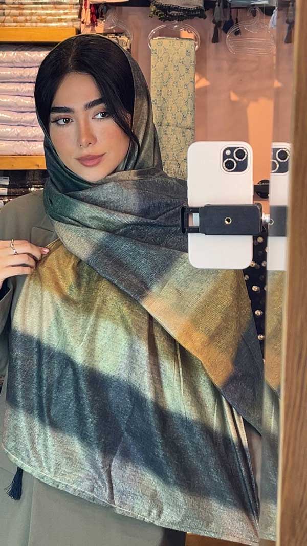 شال جیر طرح بیگ اسکارف
