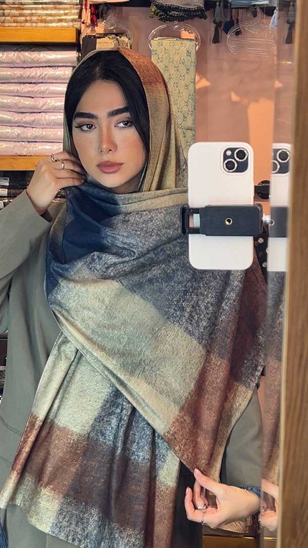 شال جیر طرح بیگ اسکارف

