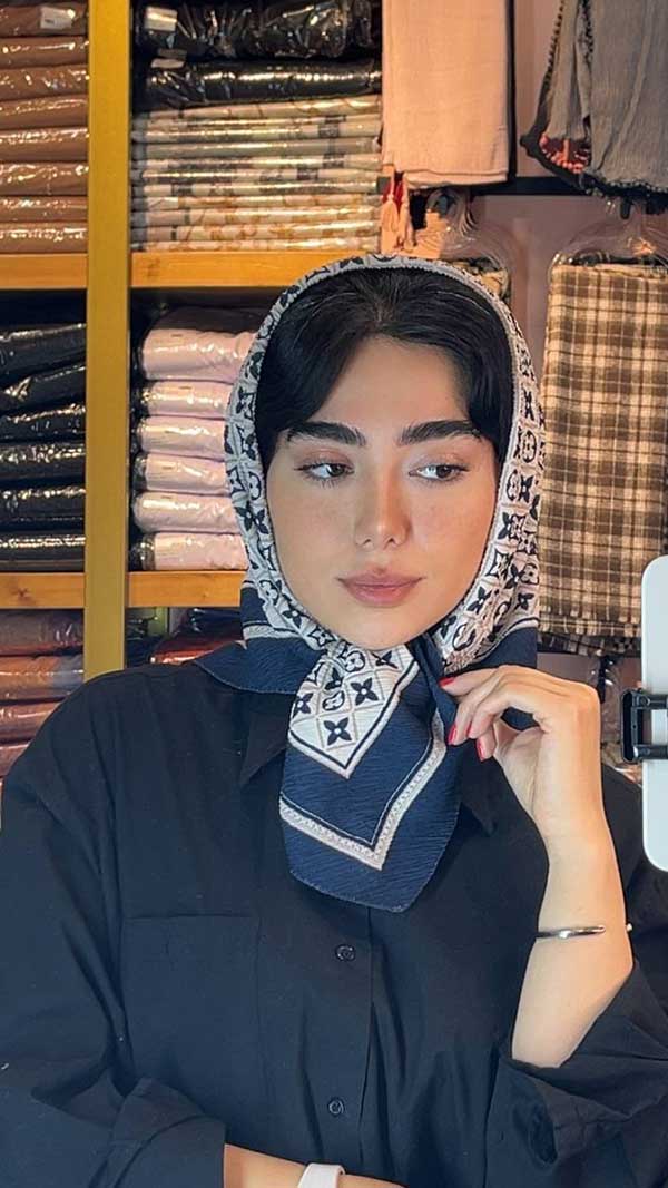روسری پلیسه پک سورمه ای بسته10طرحی کد r148 (عمده)

