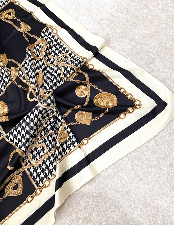 روسری ابریشم توییل بسته6رنگی کد r155 (عمده)
