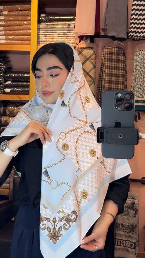 روسری ابریشم توییل بسته6رنگی کد r160 (عمده)
