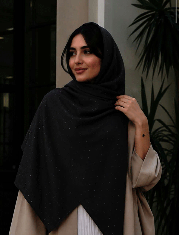 روسری مجلسی مشکی بسته5طرحی کد r201 (عمده)
