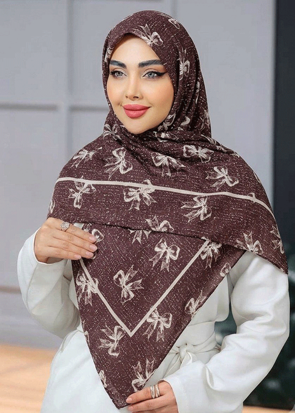 روسری پک قهوه ای بسته4طرحی کد r202 (عمده)
